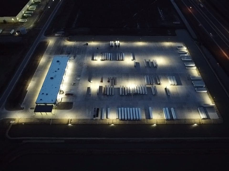 Secure truck parking facility